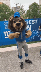 Detroit Lions Cute Roary Mascot GIF