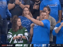 Detroit Lions Fans Cheering Air Punch GIF