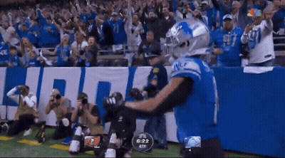 Detroit Lions Football Player Celebrating Touchdown GIF