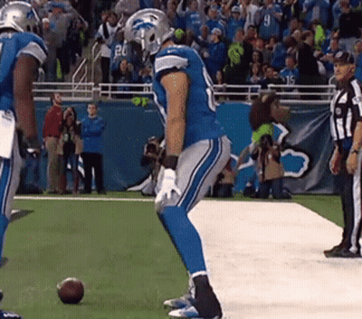 Detroit Lions Football Player Kicking GIF