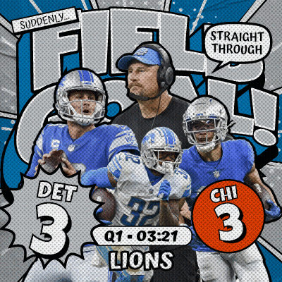 Detroit Lions Man With Headphones Saying Straight Through GIF