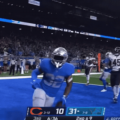 Detroit Lions Vs Green Bay Packers Football Game GIF