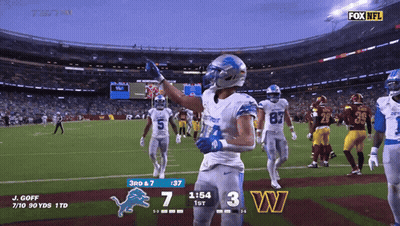 Detroit Lions Vs Washington Redskins Football Game GIF