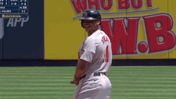 Devers Being Naughty On The Field GIF