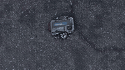 Device With Captain Marvel Logo On Screen GIF