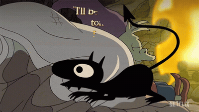 Devil Cartoon Saying I'll Be Toi GIF