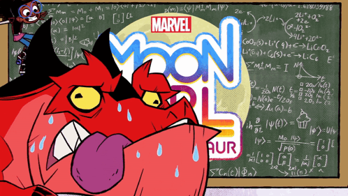 Devil Drawing With Marvel Logo GIF