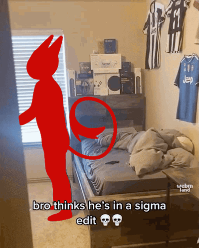 Devil Drawing With Text Bro Thinks He's In A Sigma Edit GIF