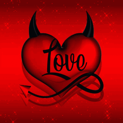 Devil Love Horn Heart GIF