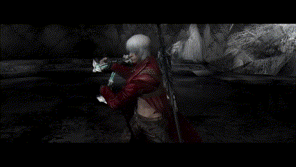 Devil May Cry Character Holding Sword GIF