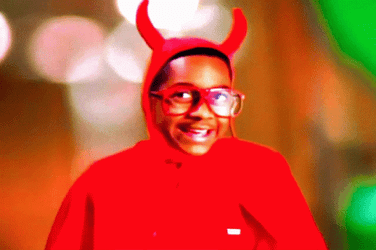 Devil Steve Urkel Costume GIF