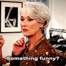 Devil Wears Prada Something Funny Miranda Priestly GIF