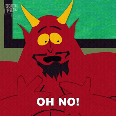 Devil With Horns Saying Oh No GIF