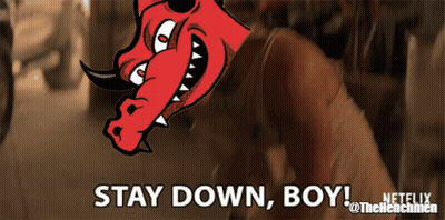 Devil With Horns Says Stay Down Boy GIF