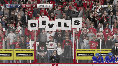 Devils Playing NYR In Hockey Game GIF