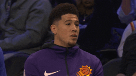 Devin Booker Looks Intrigued GIF