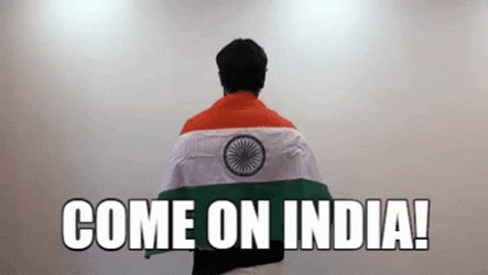 Devindar Cheering Come On India GIF
