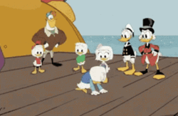 Dewey Duck Dancing Cartoon  GIF