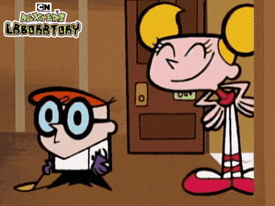 Dexter And Dee Dee From Dexter's Laboratory GIF