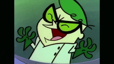 Dexter From Dexter 'S Laboratory Is Smiling With His Arms Outstretched GIF