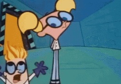Dexter's Hair On Fire GIF