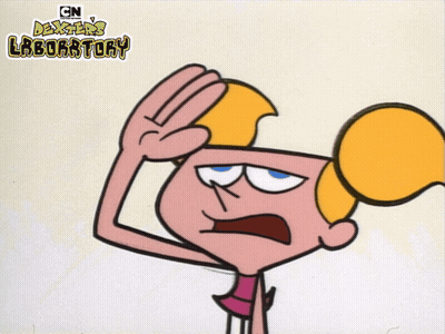 Dexter's Laboratory Cartoon Scratching Head GIF