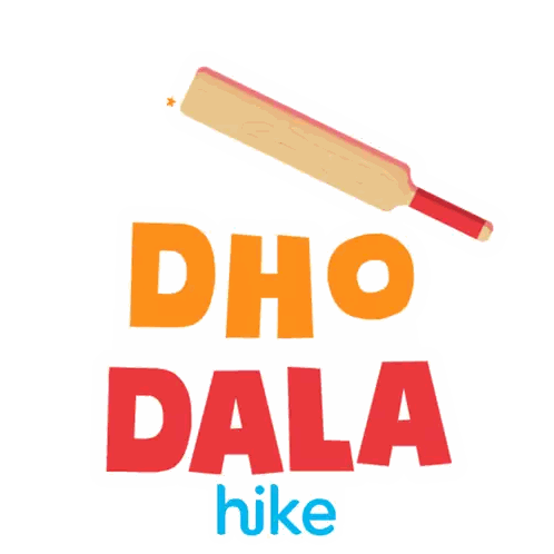 Dho Dala Nike Logo With Cricket Bat Sticker