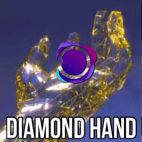 Diamond Hand With Purple Ball GIF