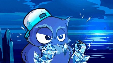 Diamond Hands Let's Go Owl GIF