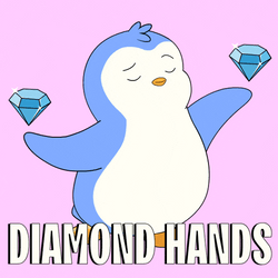 Diamond Hands Of Lil Pudgys Blue Penguin GIF
