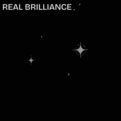 Diamond On Black Background Saying Real Brilliance GIF