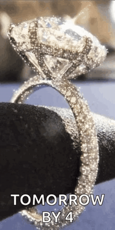 Diamond Ring On Finger Saying Tomorrow By 4 GIF