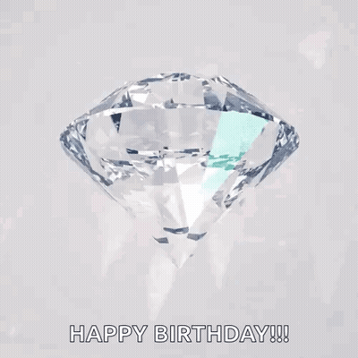 Diamond Saying Happy Birthday GIF