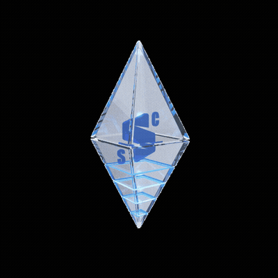 Diamond Shape With Blue Cube GIF
