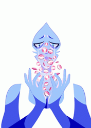 Diamond Tears Crying Animated Woman GIF
