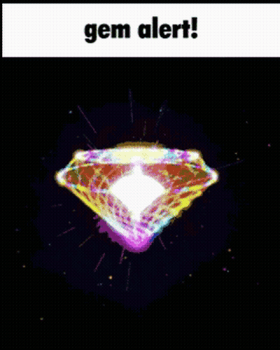 Diamond With Gem Alert Text GIF