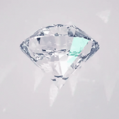 Diamond With Green Light From Center GIF