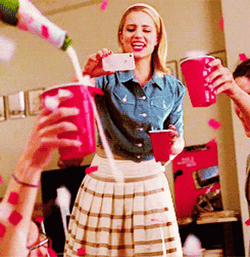 Dianna Agron Red Cup GIF