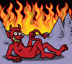 Diavolo In Burning Flames GIF