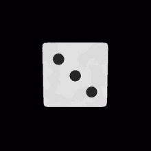 Dice Black And White Spinning Roll GIF