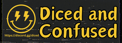 Diced And Confused Sign With Lightning Bolt GIF
