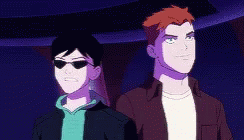 Dick Grayson Wally West  GIF