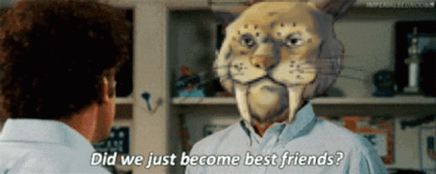 Did We Just Become Best Friends Saber Tooth GIF