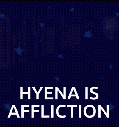 Did You Know That Hyena Is Affliction Poster With Light Bulb GIF