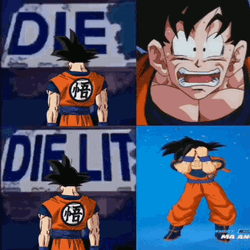 Die Lit Goku Meme GIF