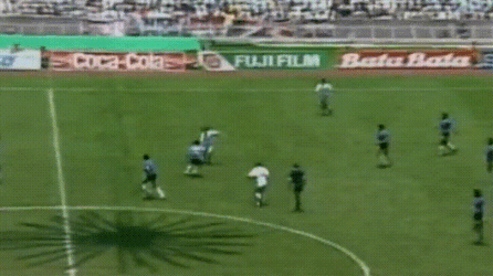 Diego Maradona Ball Interception GIF