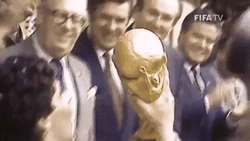 Diego Maradona Kissing Trophy GIF