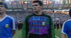 Diego Maradona Standing In Line GIF