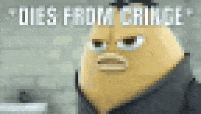 Dies From Cringe Text GIF