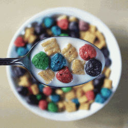 Different Breakfast Cereals Transition GIF